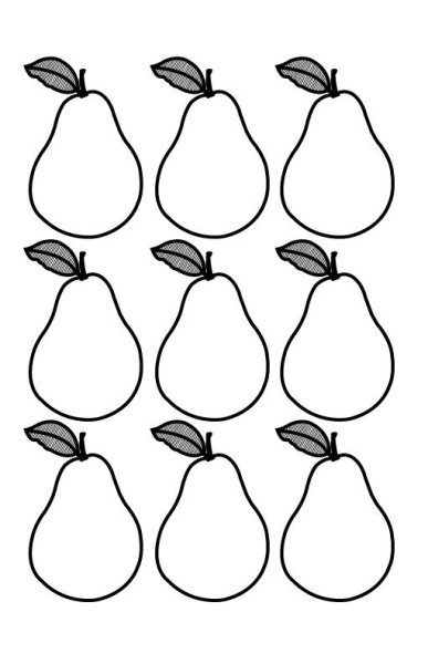 Трафарет груши для вырезания