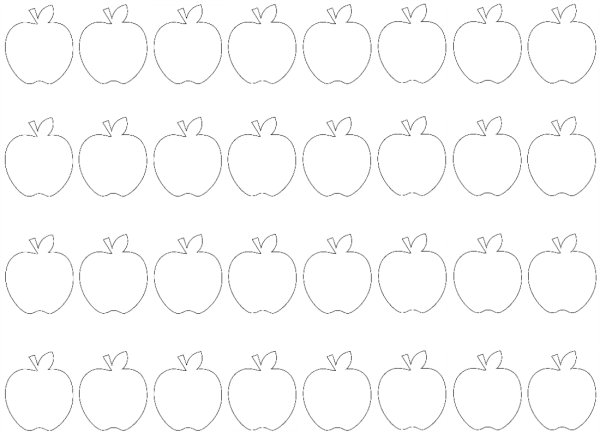 Яблочки шаблоны для вырезания