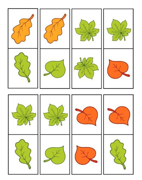 Счетный материал листочки