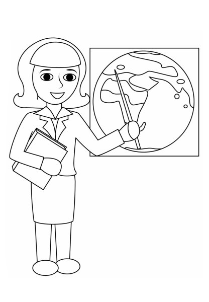 Раскраска учитель