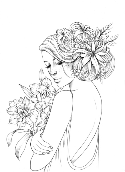 Раскраски для женщин в цвете