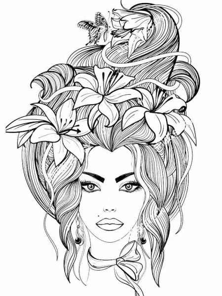 Раскраска антистресс Дева