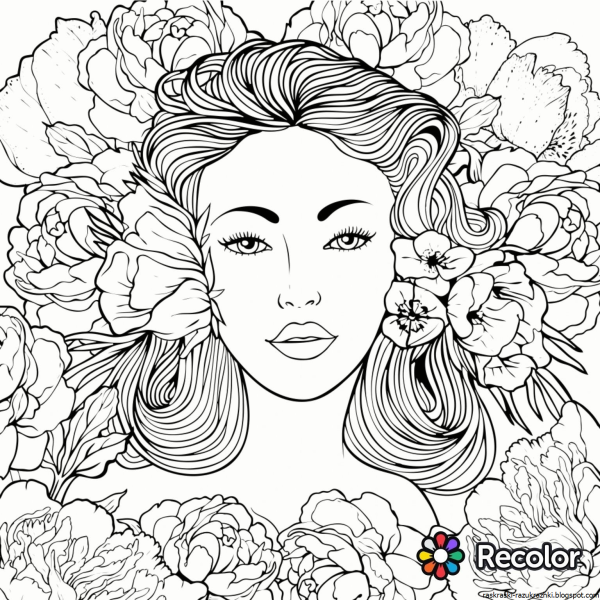 Портрет девочки раскраска