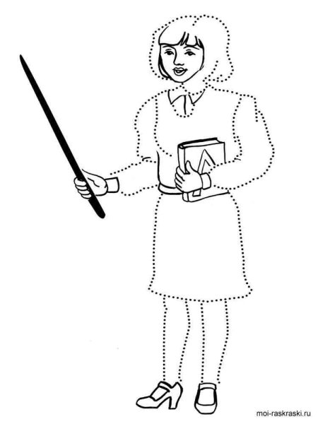 Учитель раскраска для детей