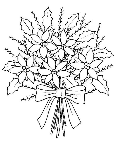 Осенний букет раскраска