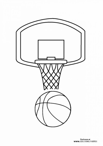 Баскетбол раскраска для детей