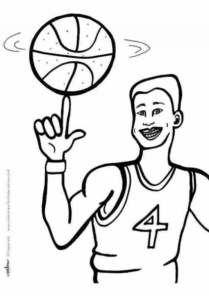 Баскетбол раскраска для подростка