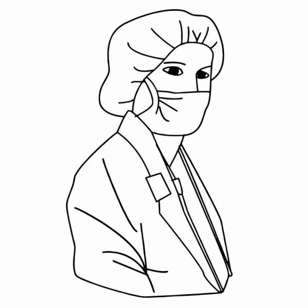 Врач раскраска для детей