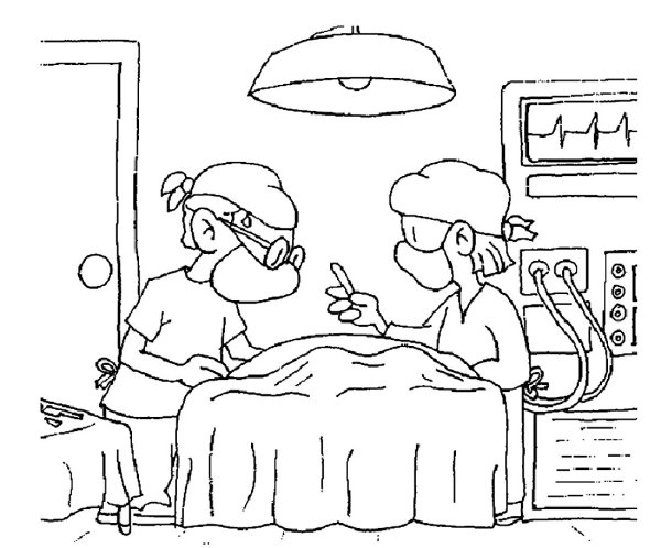 Хирург раскраска