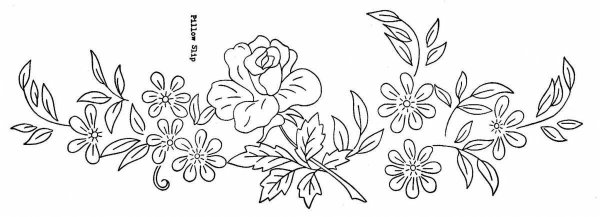 Вышивка гладью окантовка