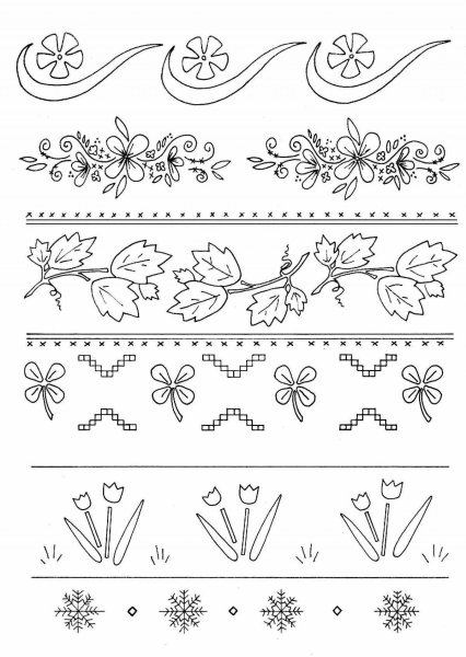 Растительный орнамент в полосе