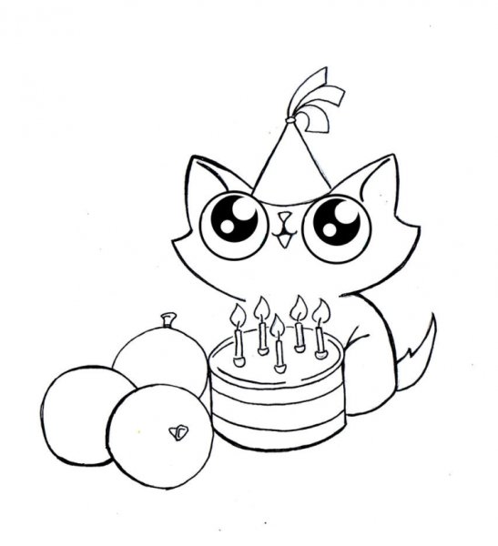 С днём рождения расскраска