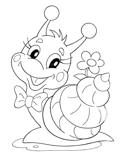 Улитка раскраска