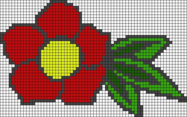 Цветочек по клеточкам