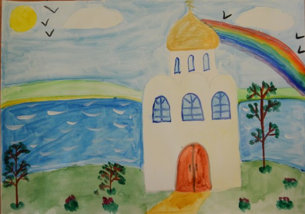 Детский разукрашка красота Божьего мира