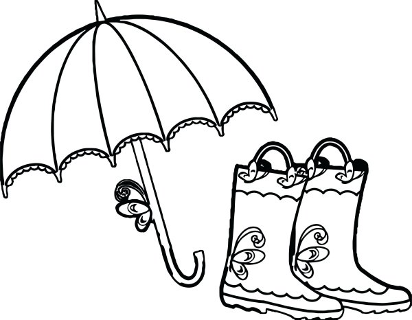 Зонт раскраска для детей