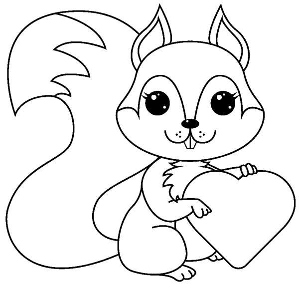 Белочка раскраска для детей