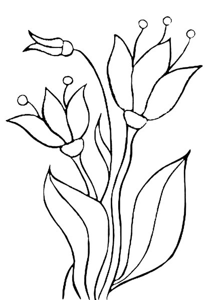 Шаблон цветов для пластилинографии