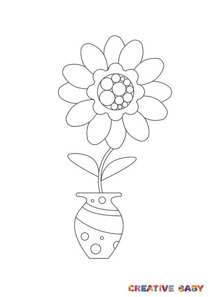 Цветы для пластилинографии для детей