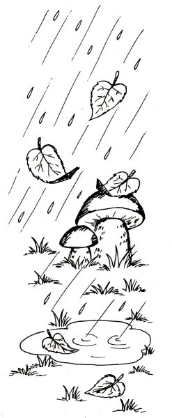 Раскраска осенний дождик