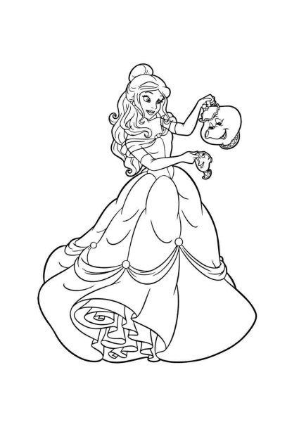 Раскраски для девочек принцессы Диснея