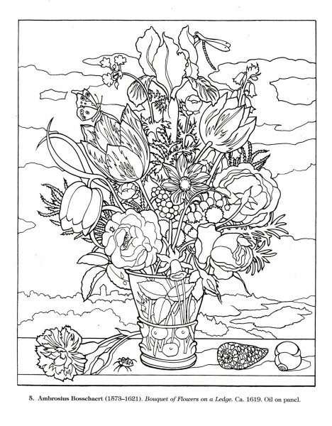 Натюрморт раскраска