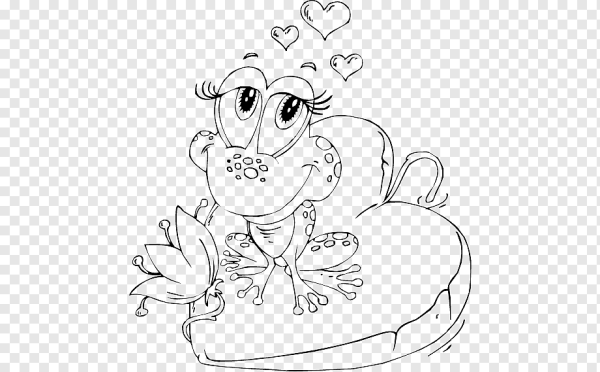 Раскраски для девочек лягушка