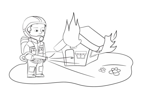 Пожарная безопасность раскраска для детей