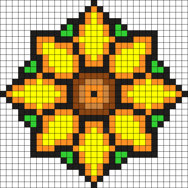 Цветы по клеточкам