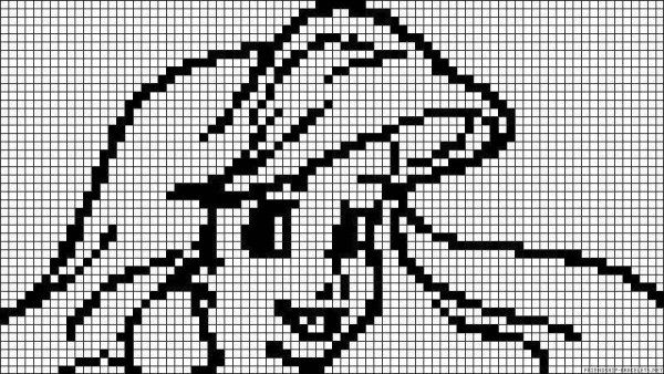 Рисунки по клеткам сложные