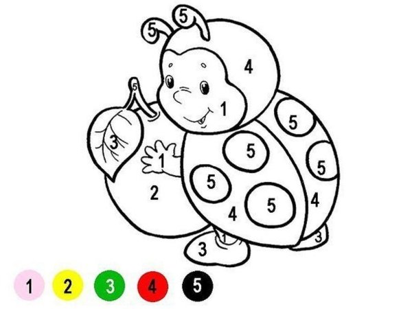 Раскраска по номерам для малышей