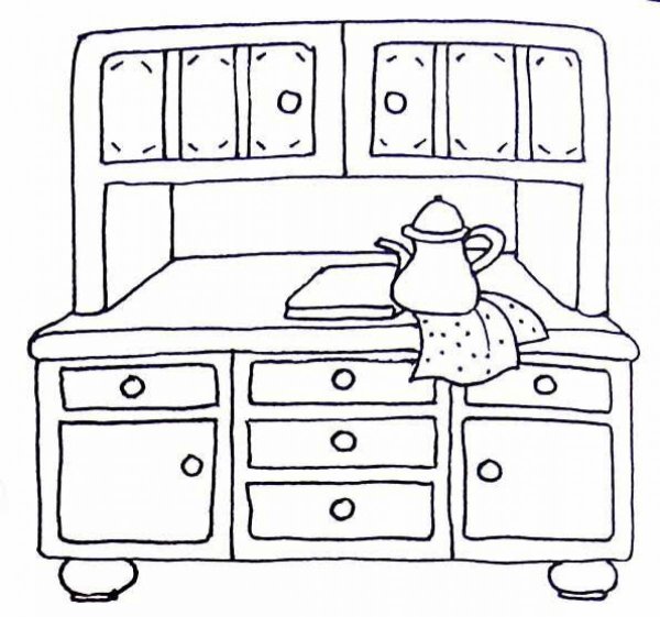 Раскраска мебель для малышей