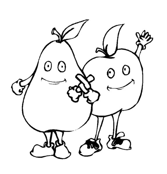 Здоровое питание раскраска для детей