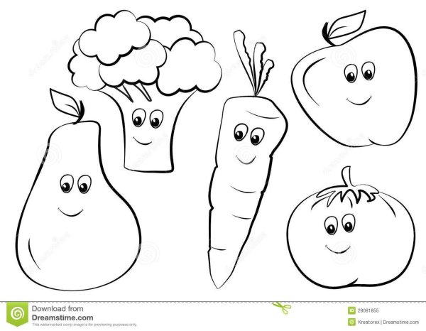 Витамины раскраска для детей