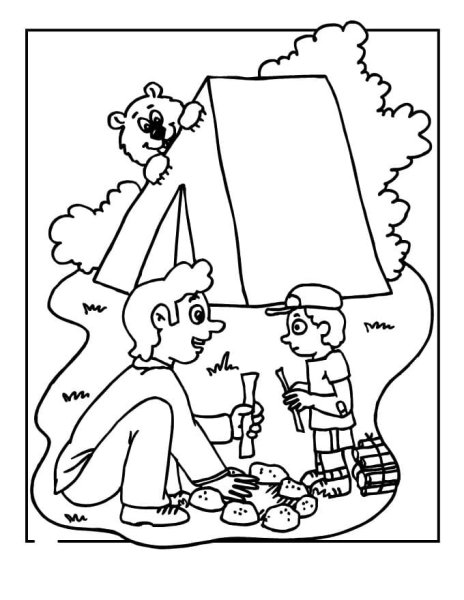 Раскраска поход для детей