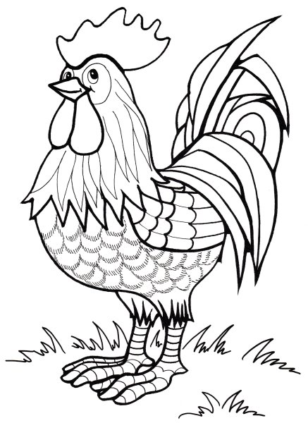 Петушок золотой гребешок раскраска