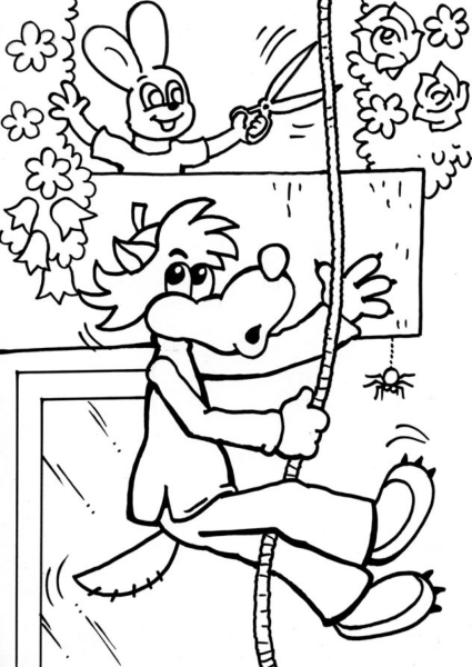 Раскраска "ну, погоди!"