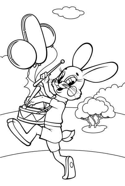 Заяц ну погоди разукрашки