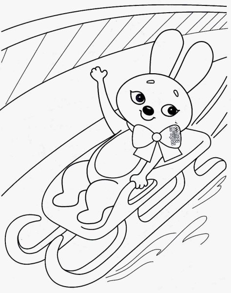 Раскраски зимние виды спорта