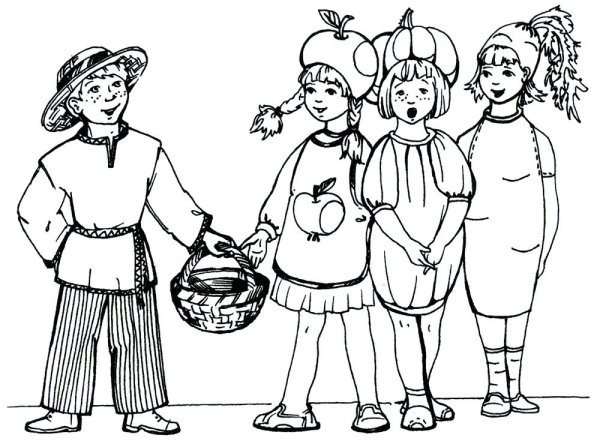 Народные праздники раскраска