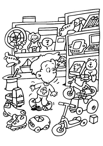 Раскраска магазин