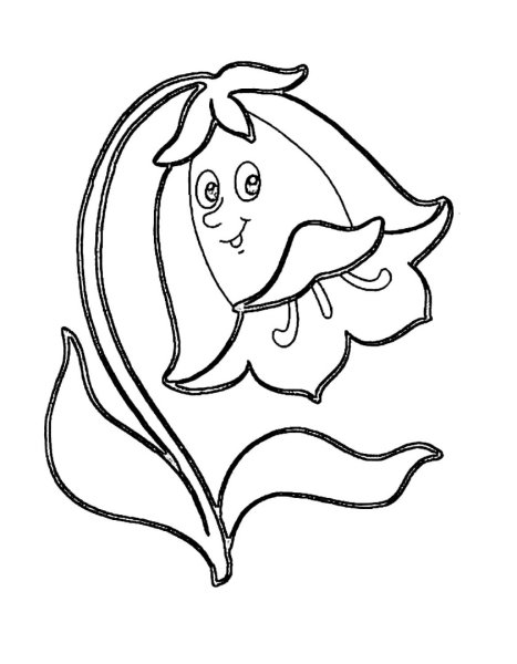 Колокольчик раскраска для детей