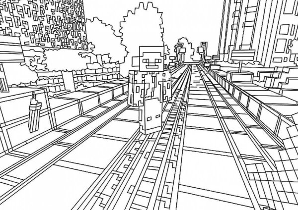 Раскраска майнкрафт