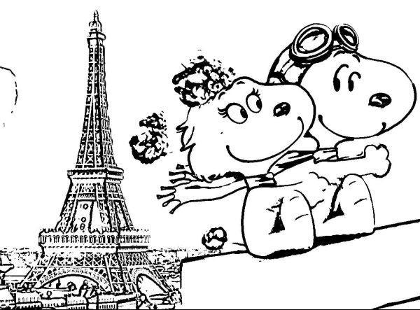 Париж раскраска для детей