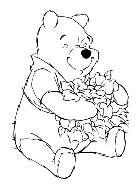 Медведь и его друзья раскраска