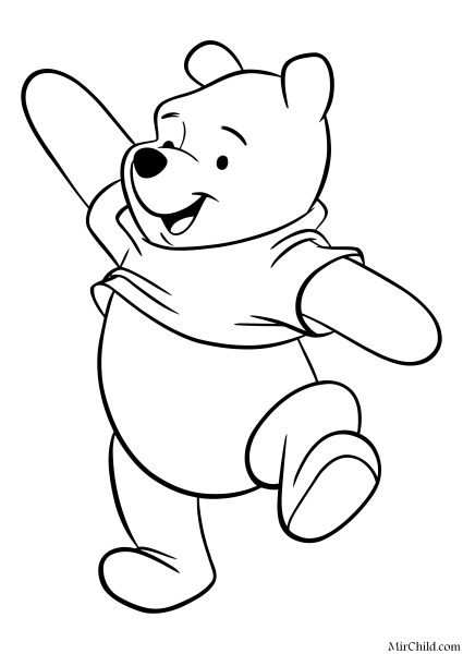 Винни пух Дисней раскраска для детей