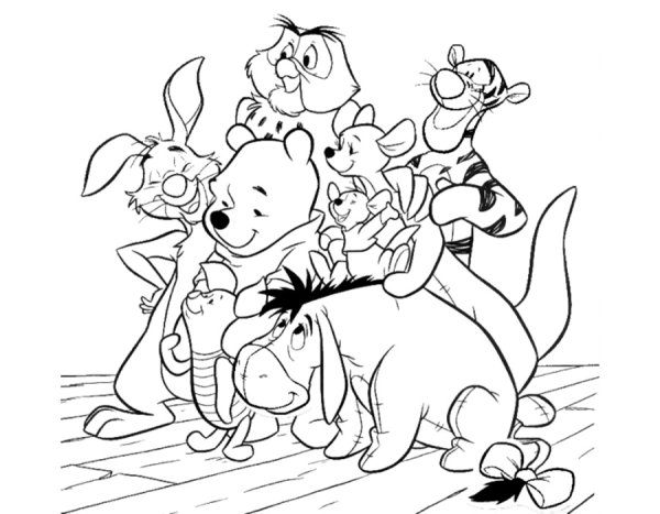 Герои Уолта Диснея раскраски