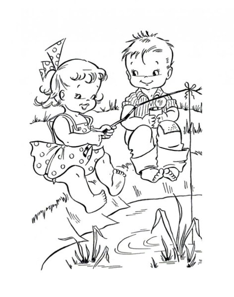 Счастливое детство раскраски для детей