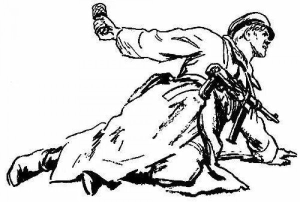 Солдат ВОВ раскраска