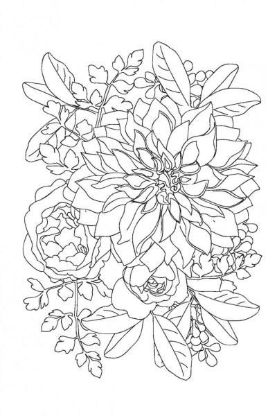 Раскраска цветов антистресс